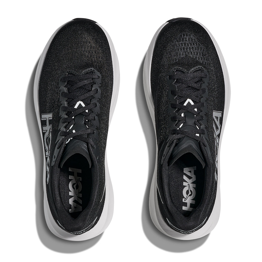 Womens Hoka Mach 7 in Black/White