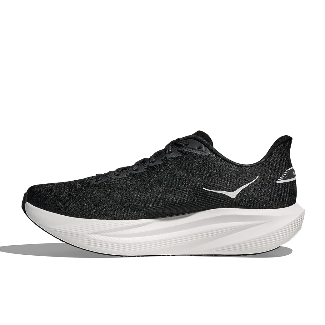 Womens Hoka Mach 7 in Black/White