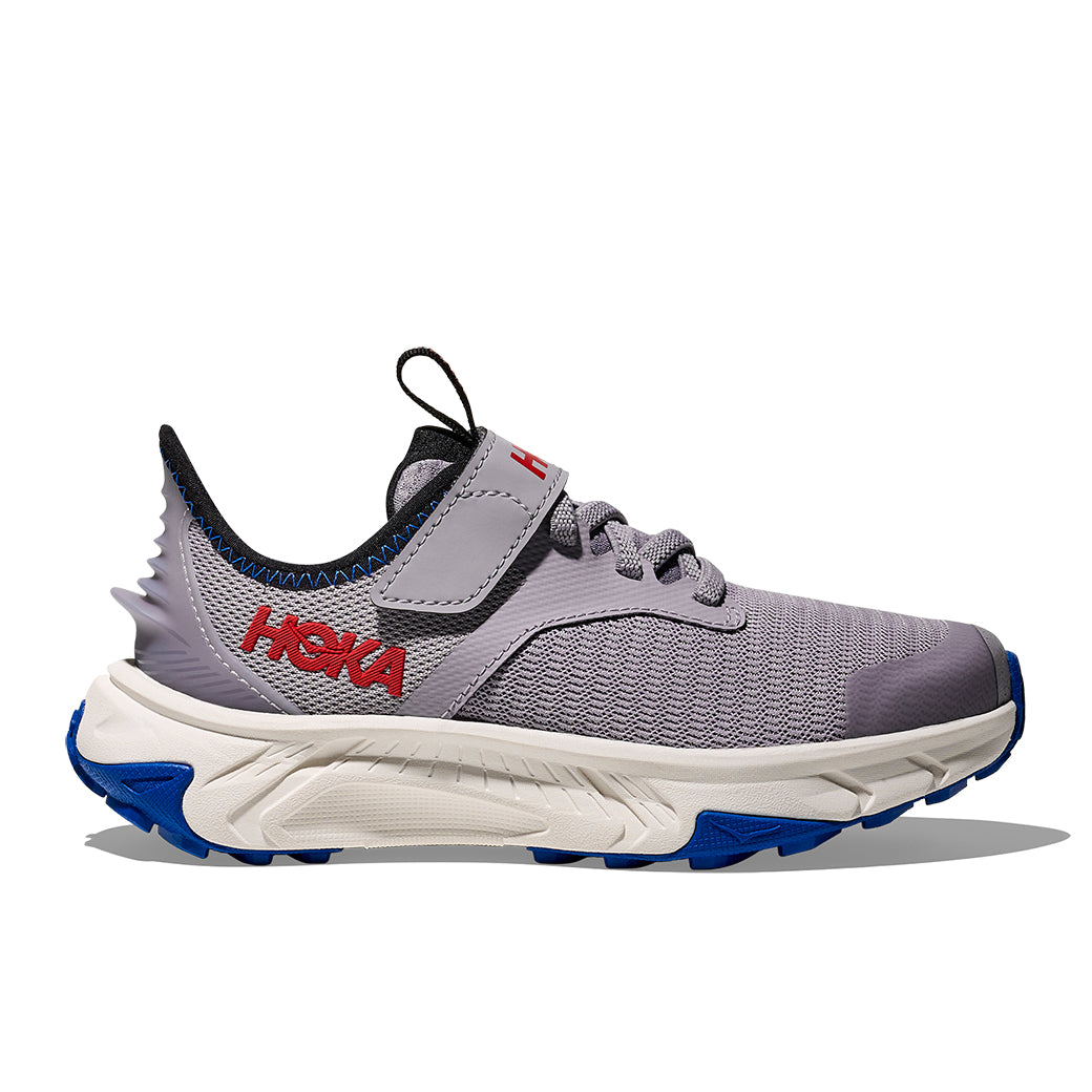 Big Boy Hoka Transport Freedom Alternate Closure in Foggy Grey/Frost