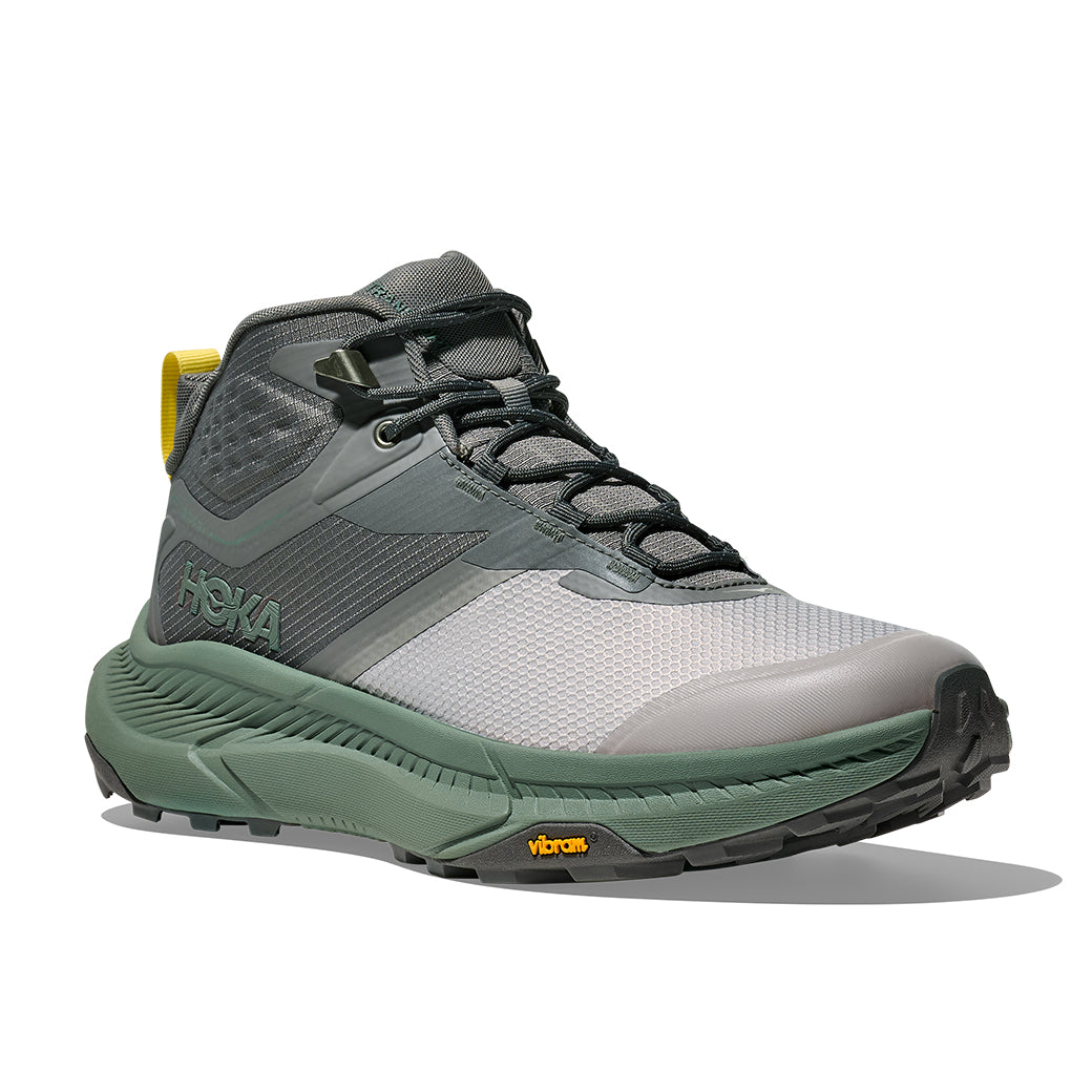 Mens Hoka Transport Hike GTX in Gravel/ Fern – Lucky Shoes