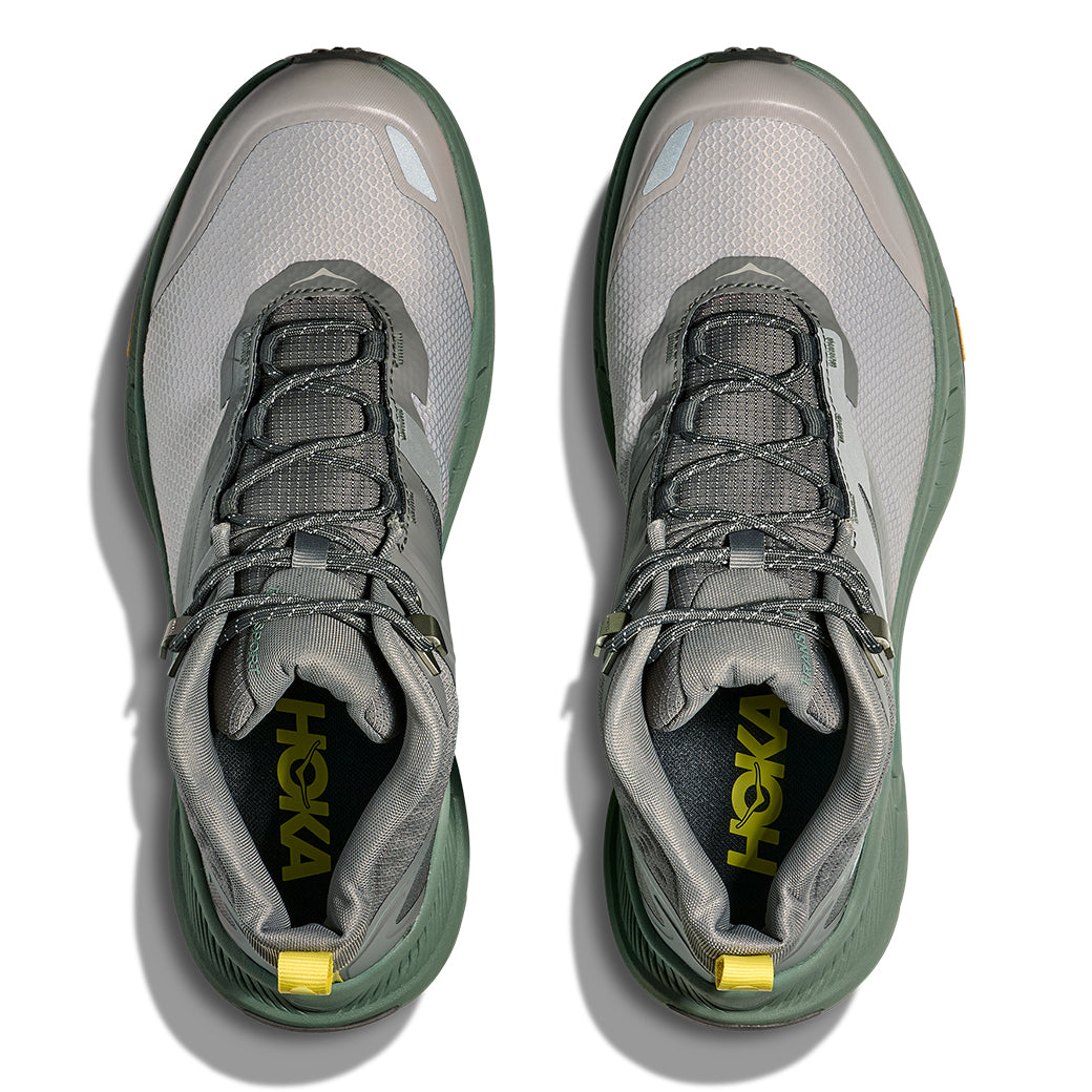 Mens Hoka Transport Hike GTX in Gravel/ Fern – Lucky Shoes
