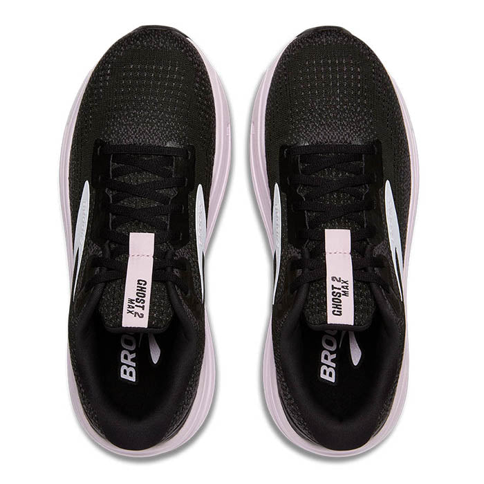 Womens Brooks Running Ghost Max 2 in Black/White/Orchid Ice