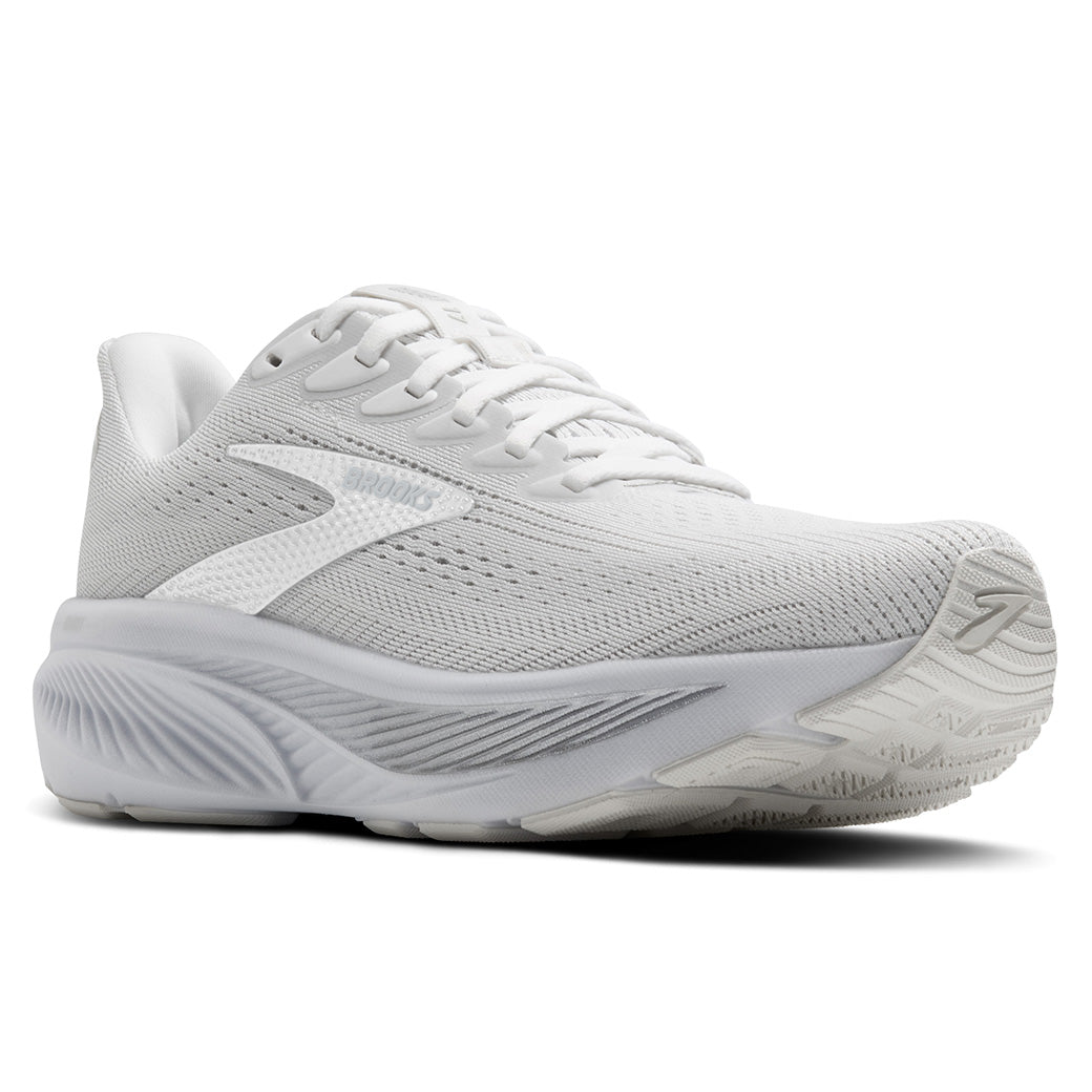 Womens Brooks Running Ghost 17 in White/White/Grey – Lucky Shoes