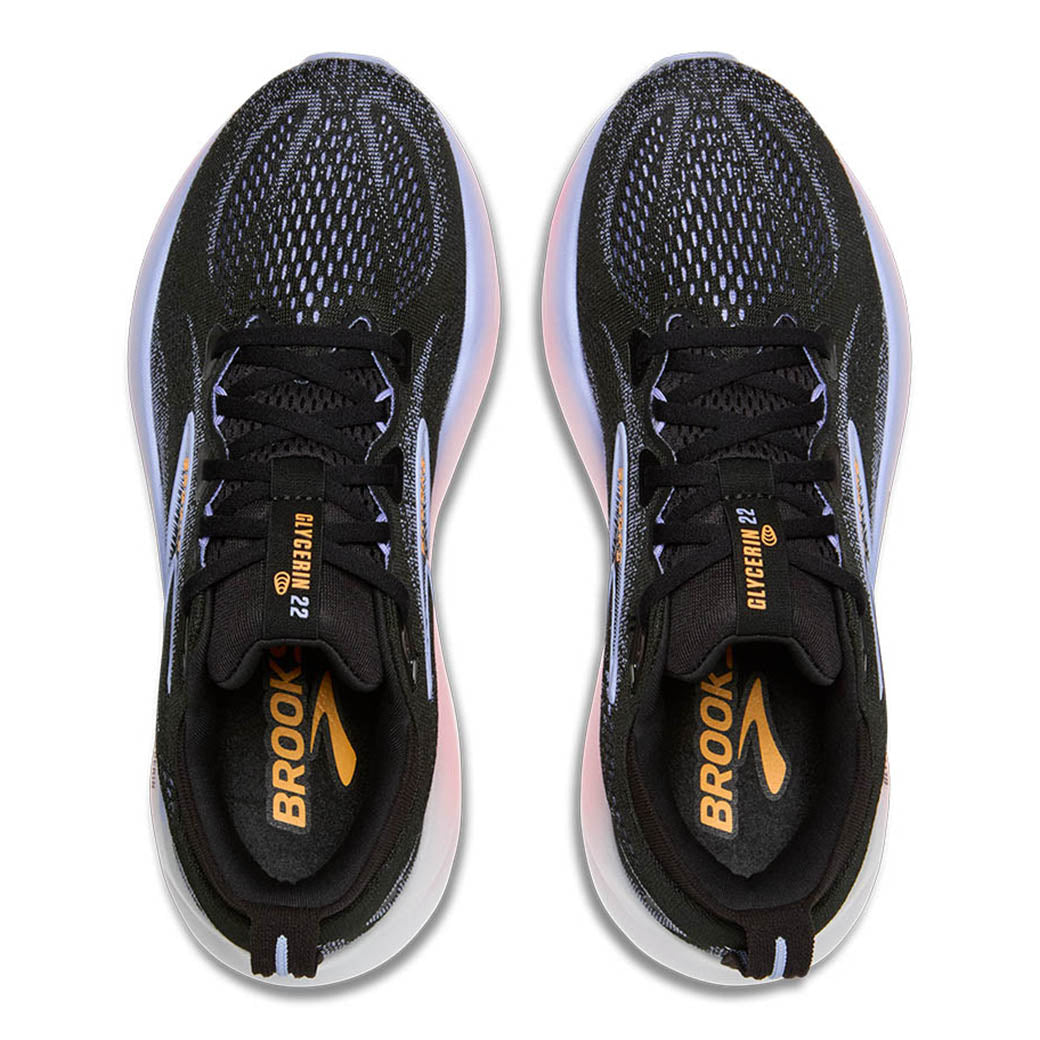 Brooks Running Glycerin 22 Black/Blue Heron/Orange
