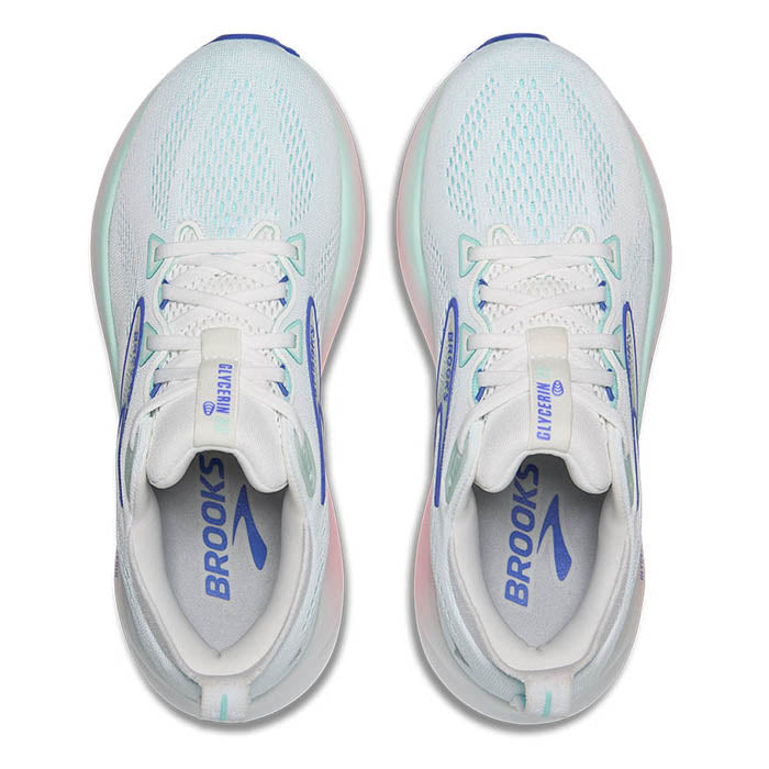 Womens Brooks Running Glycerin 22 in White/Limpet Shell/Amparo