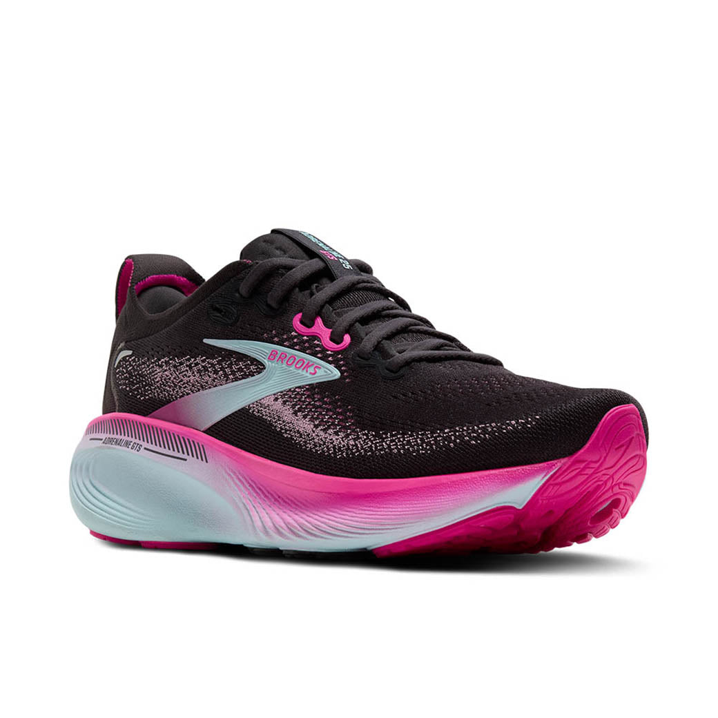 Brooks Running Adrenaline GTS 25 Black /Cyber Pink/Iced Aqua