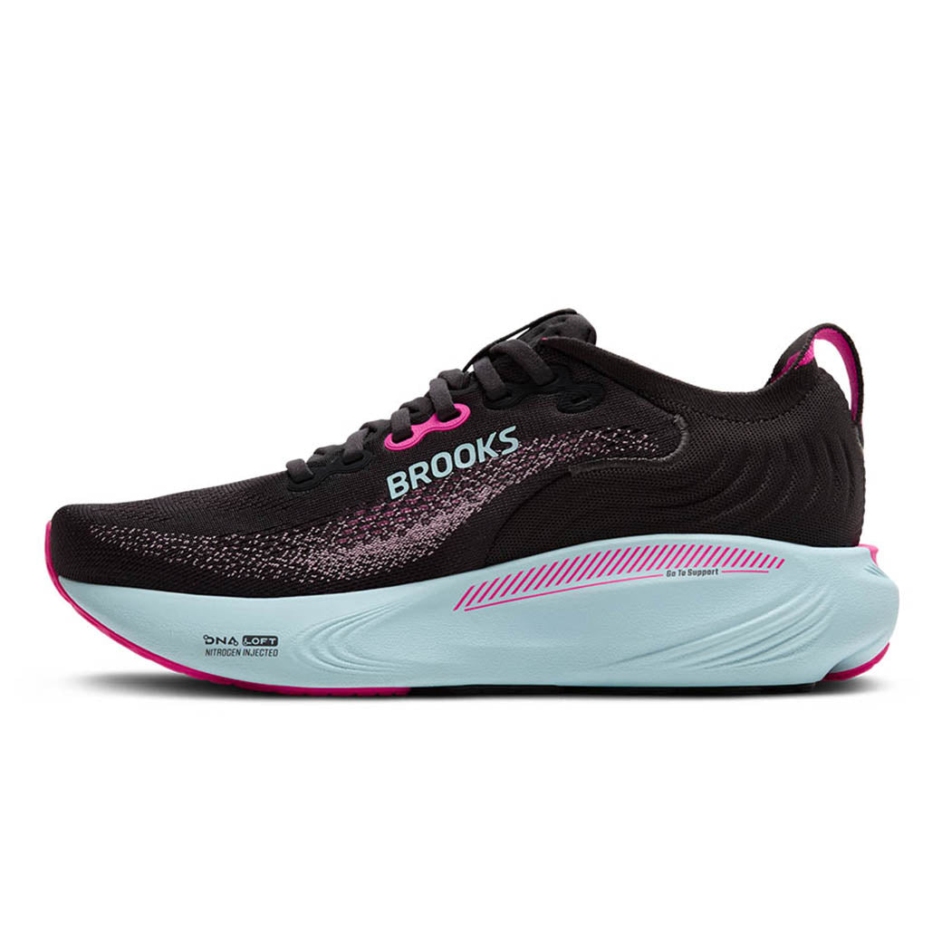 Brooks Running Adrenaline GTS 25 Black /Cyber Pink/Iced Aqua