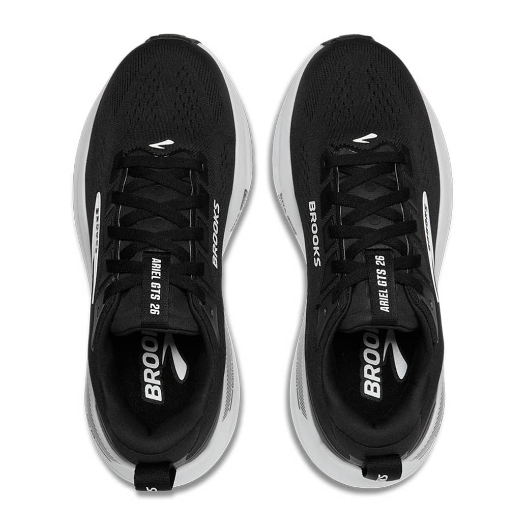 Womens Brooks Running Ariel GTS 26 in Black/Grey/White