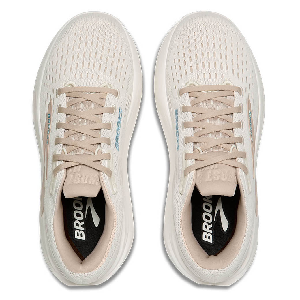 Womens Brooks Running Ghost Max 3 in Coconut/Chateau Grey/Blue