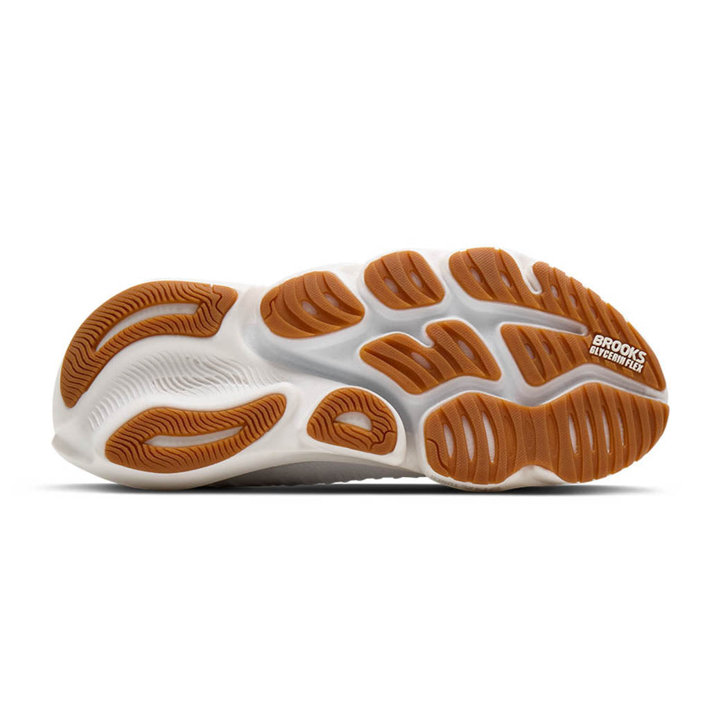 Womens Brooks Running Glycerin GTS 23 in White/ Harbor Mist/Metallic