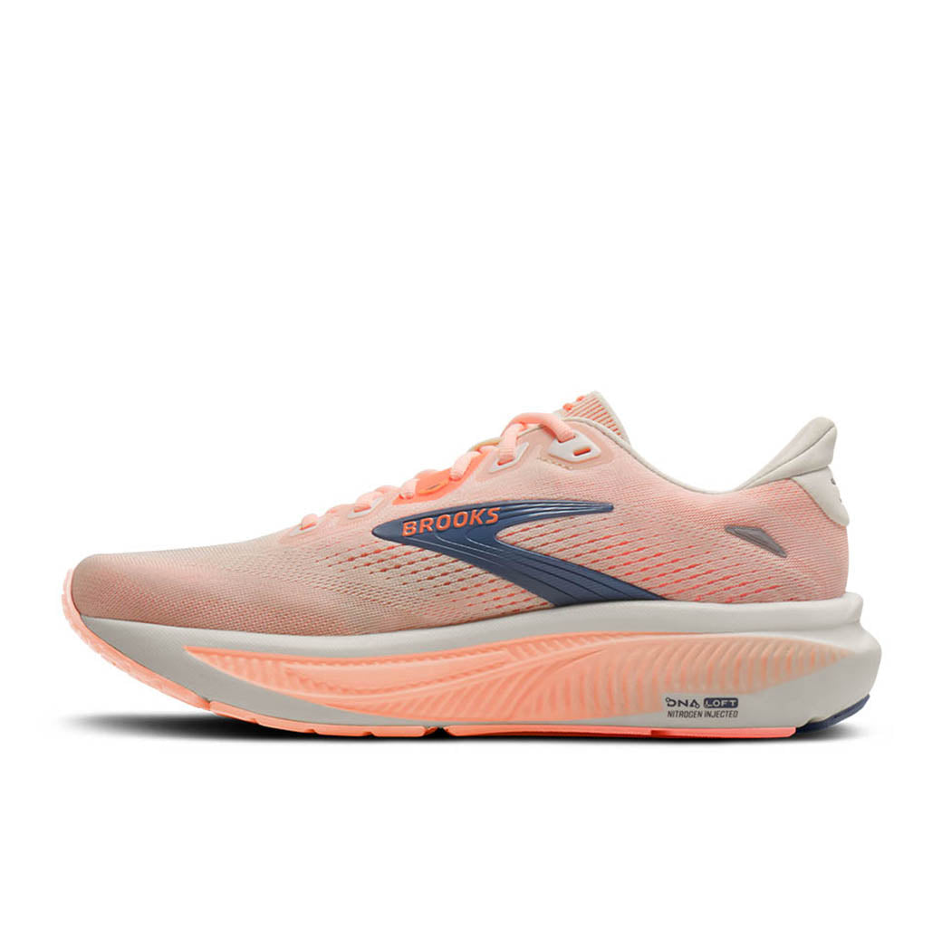 Brooks Running Ghost 18 White/Cyber Peach/Grey
