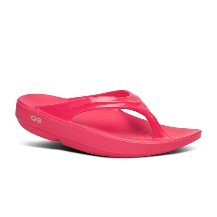 Womens Oofos Oolala in Neon Berry – Lucky Shoes