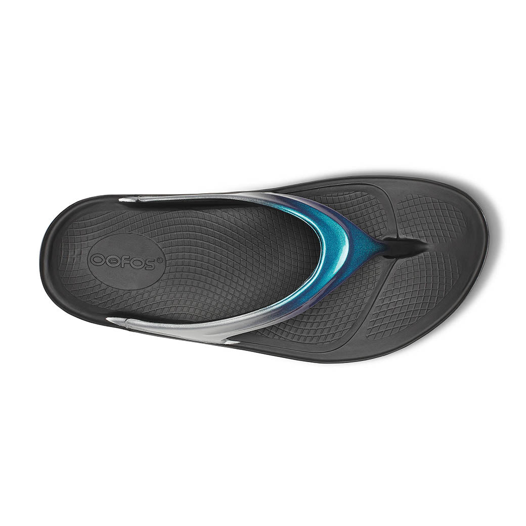 Oofos Oolala Luxe Shimmer Blue