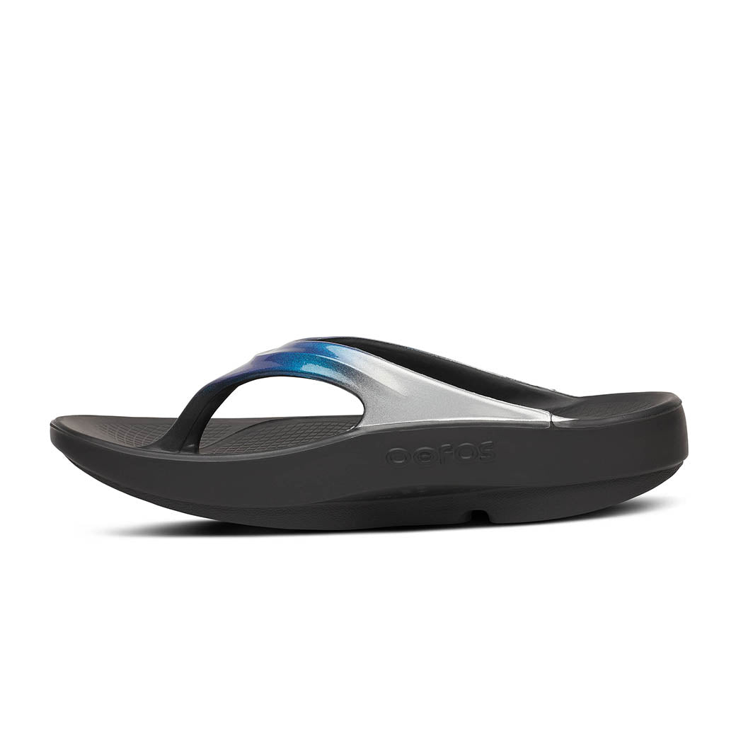 Oofos Oolala Luxe Shimmer Blue