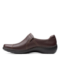 Womens Clarks Cora Poppy in Dark Brown