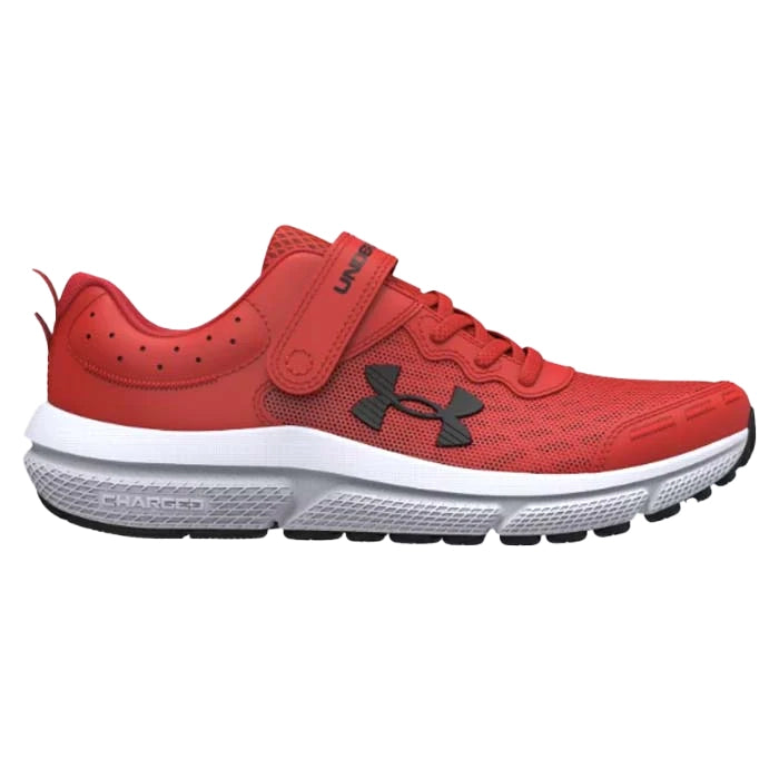 Big Boy Under Armour Assert 10 AC in Red Black Black Lucky Shoes