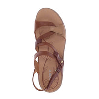 Womens Revere Emerald Back Strap Sandal in Tan Multi