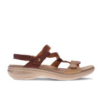 Womens Revere Emerald Back Strap Sandal in Tan Multi