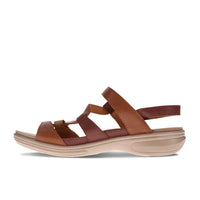 Womens Revere Emerald Back Strap Sandal in Tan Multi