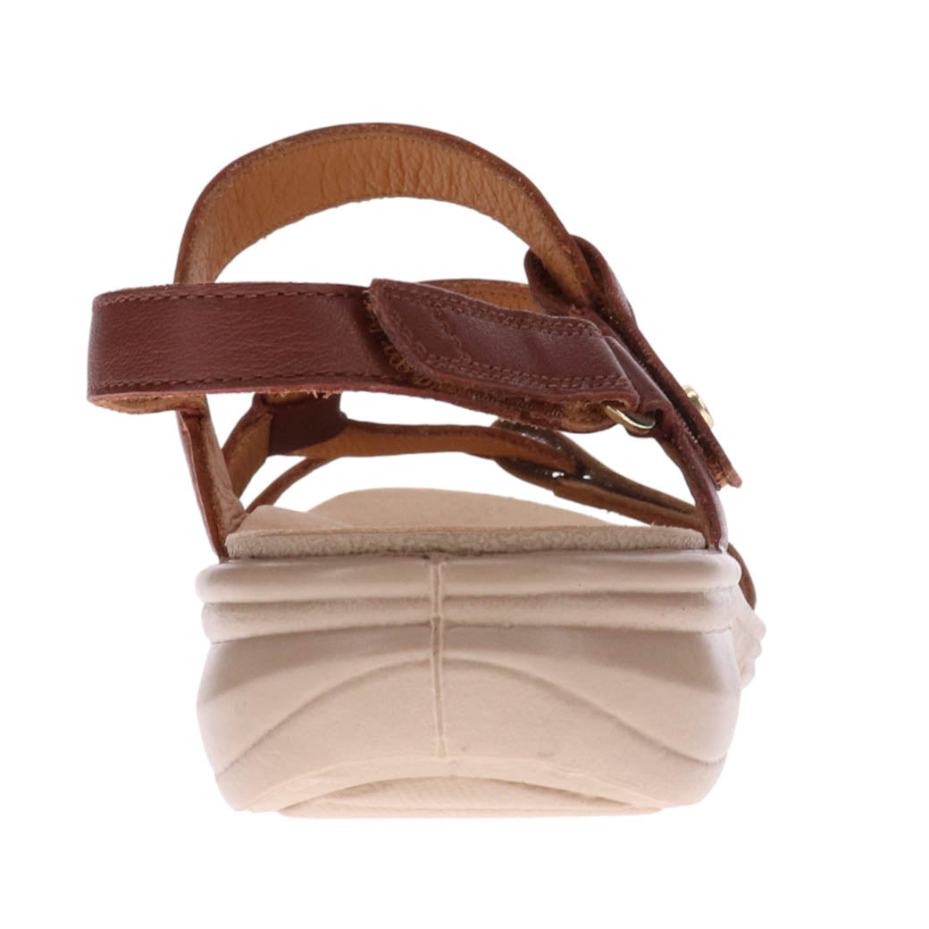 Womens Revere Emerald Back Strap Sandal in Tan Multi