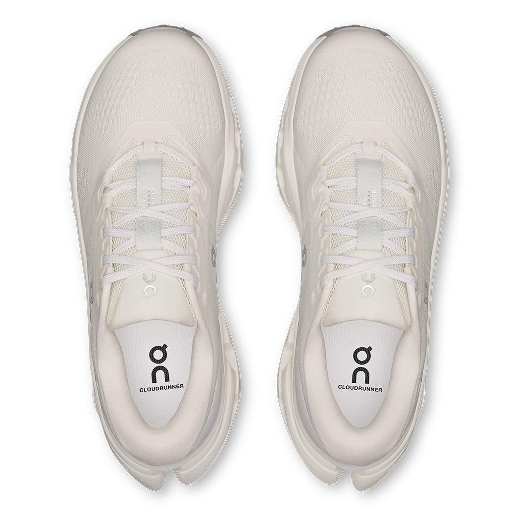 Womens On Running Cloudrunner 3 Wide in White/Ivory