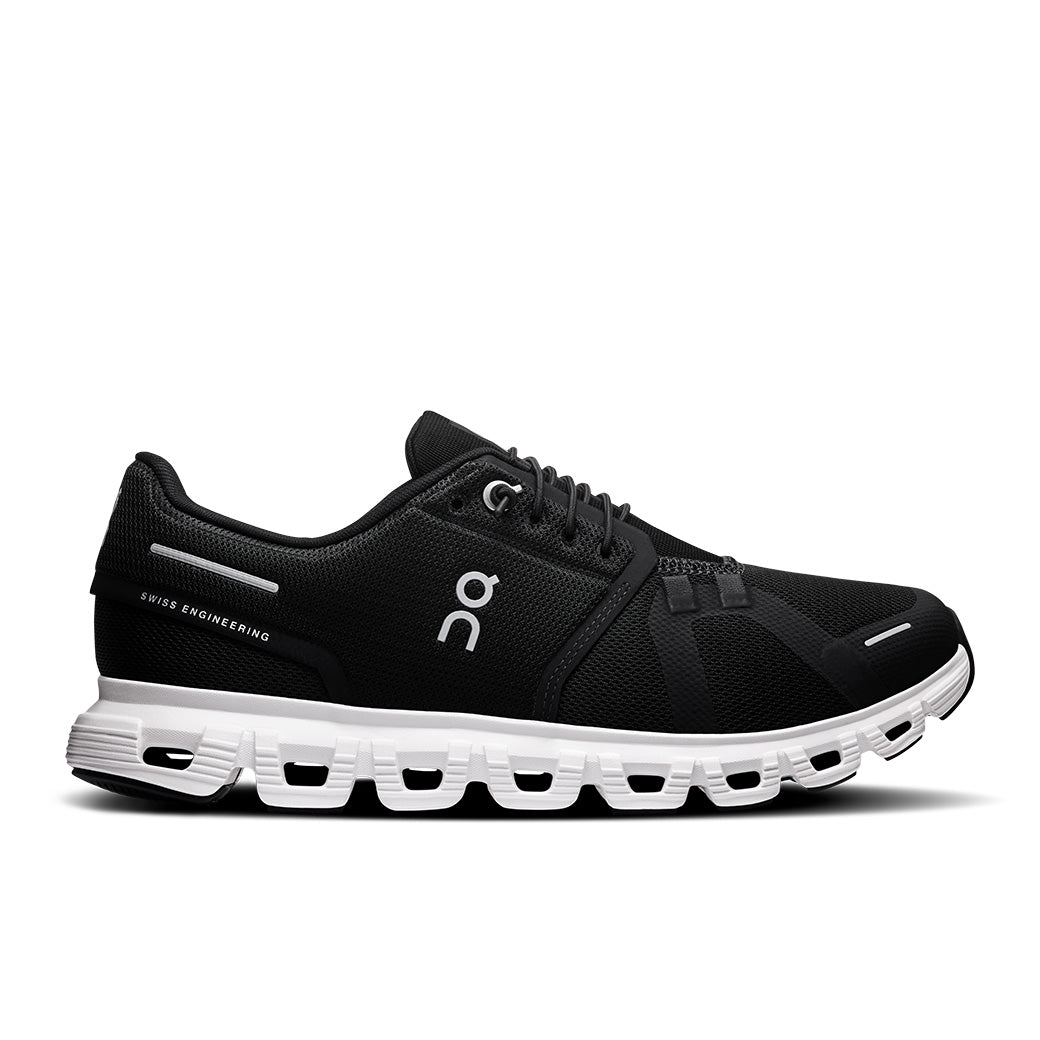 Mens On Running Cloud 6 Wide in Black/White – Lucky Shoes