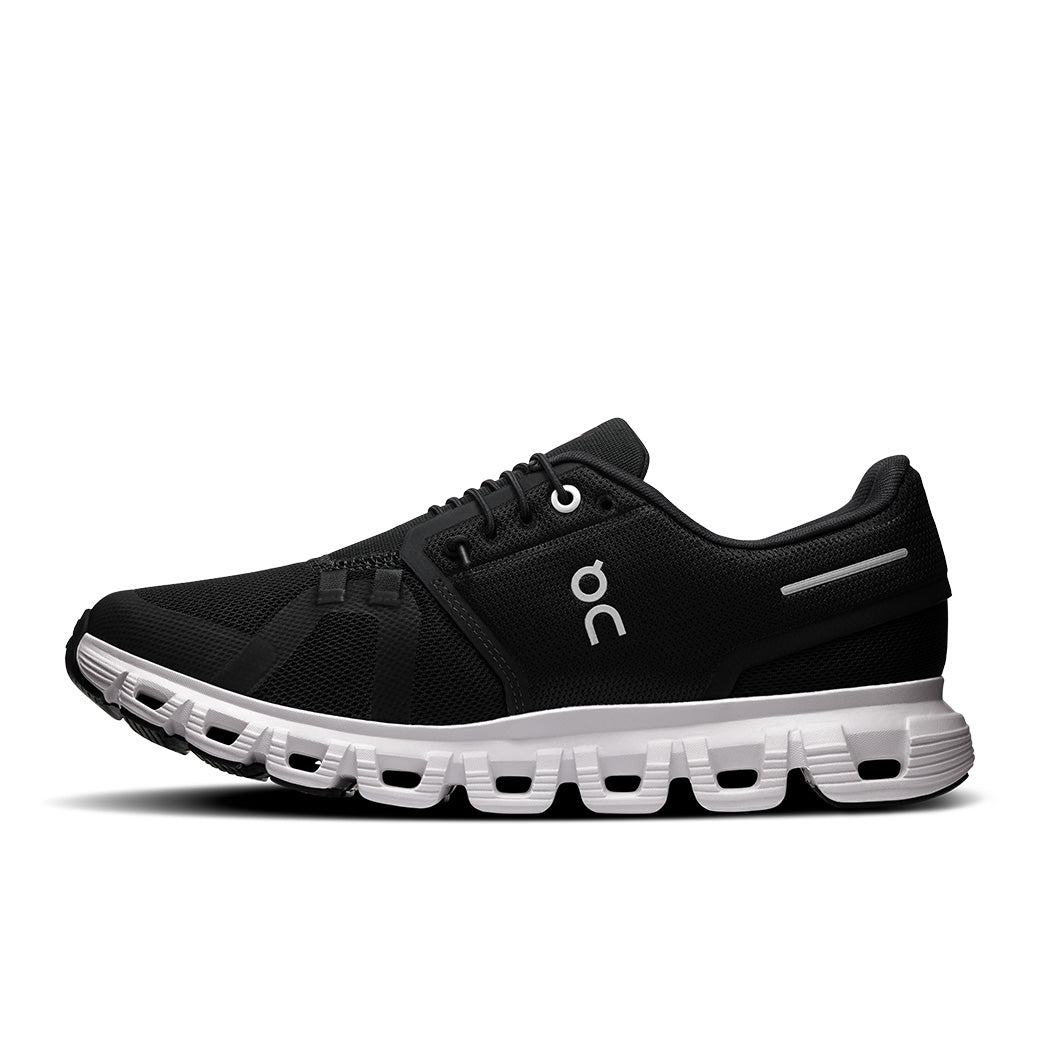Mens On Running Cloud 6 Wide in Black/White