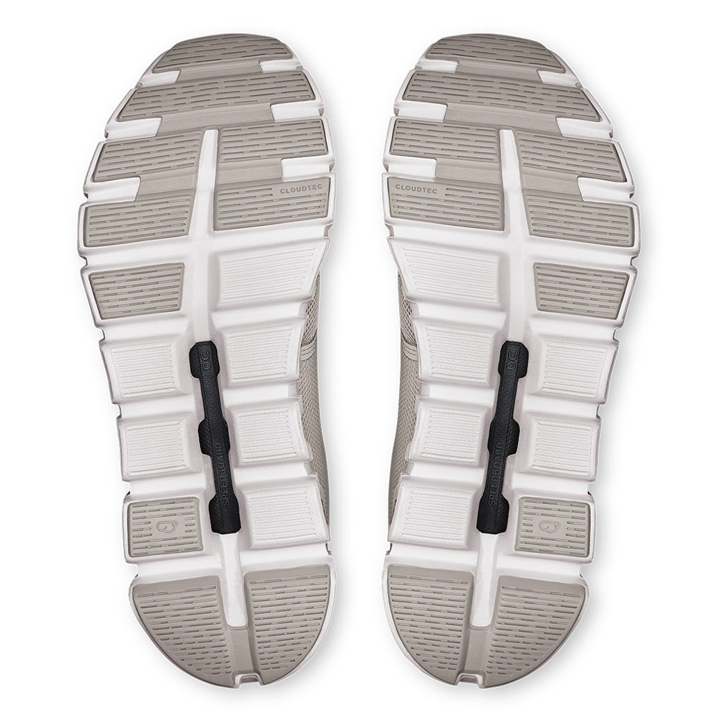 Womens On Running Cloud 6 Wide in Pearl/White