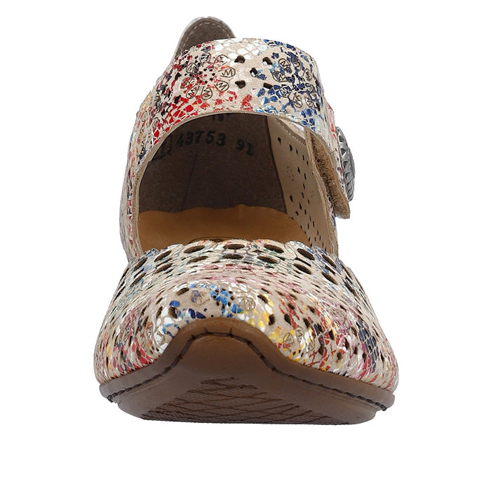 Womens Rieker Mirjam 53 in Beige-Multi/Muschel – Lucky Shoes