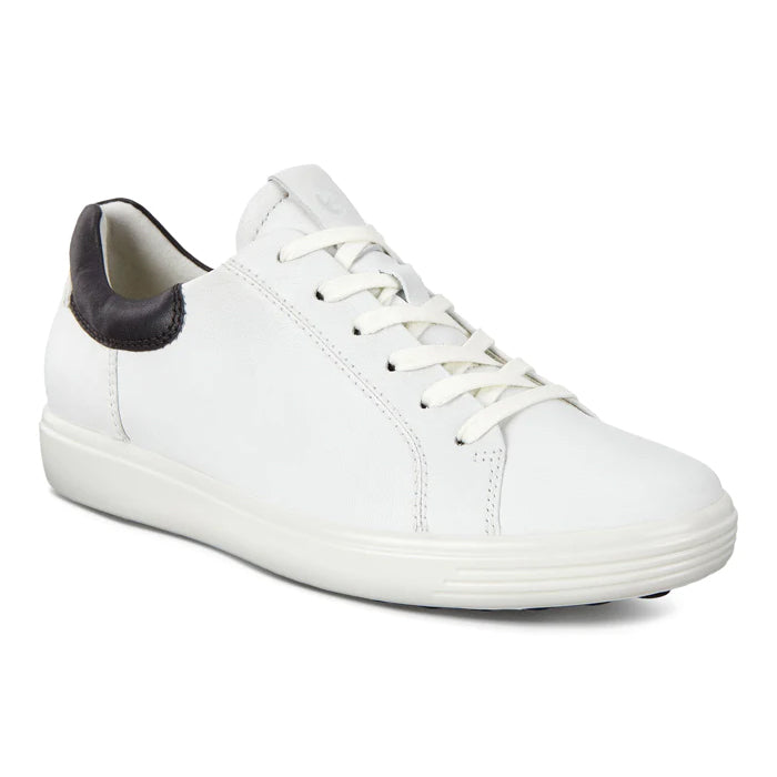 Womens Ecco Soft 7 Street Sneaker White/Black