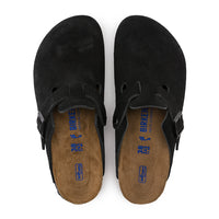 Womens Birkenstock Boston Soft Footbed in Black