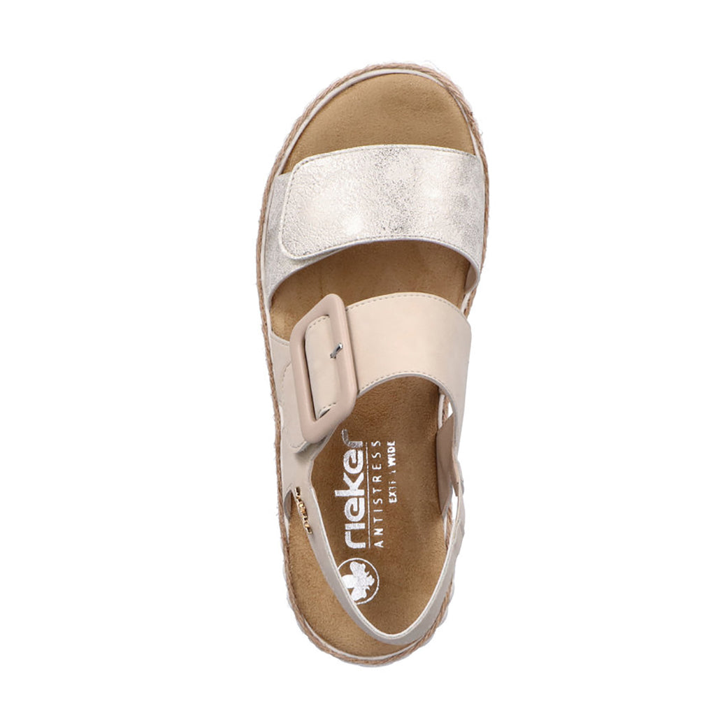 Womens Rieker Rachel 60 in Beige-Gold/Perle – Lucky Shoes