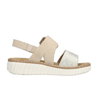 Womens Rieker Rachel 60 in Beige-Gold/Perle