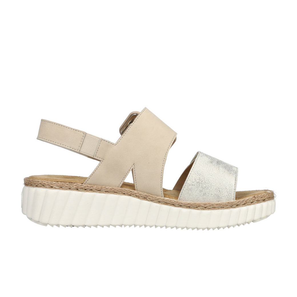 Womens Rieker Rachel 60 in Beige-Gold/Perle