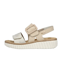 Womens Rieker Rachel 60 in Beige-Gold/Perle