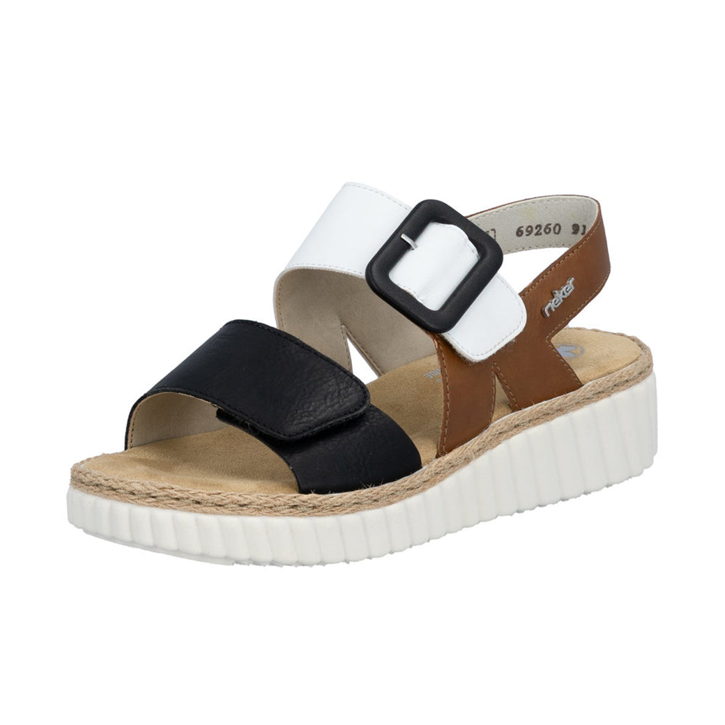 Rieker Rachel 60 Schwarz/Weiss/Cayenne