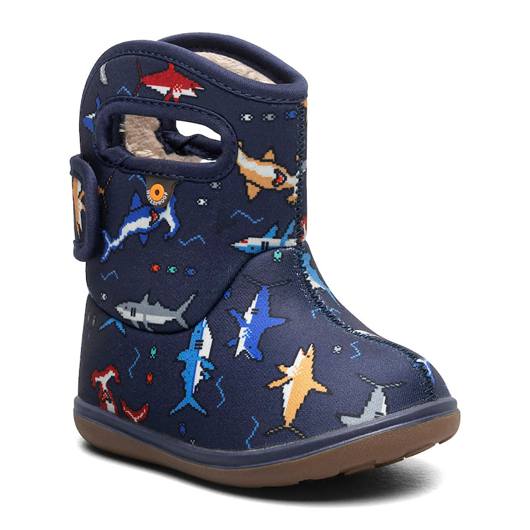 Bogs Baby Bog II Pixel Shark Navy