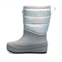 Big Girl Bogs Snow Shell Zip in Silver