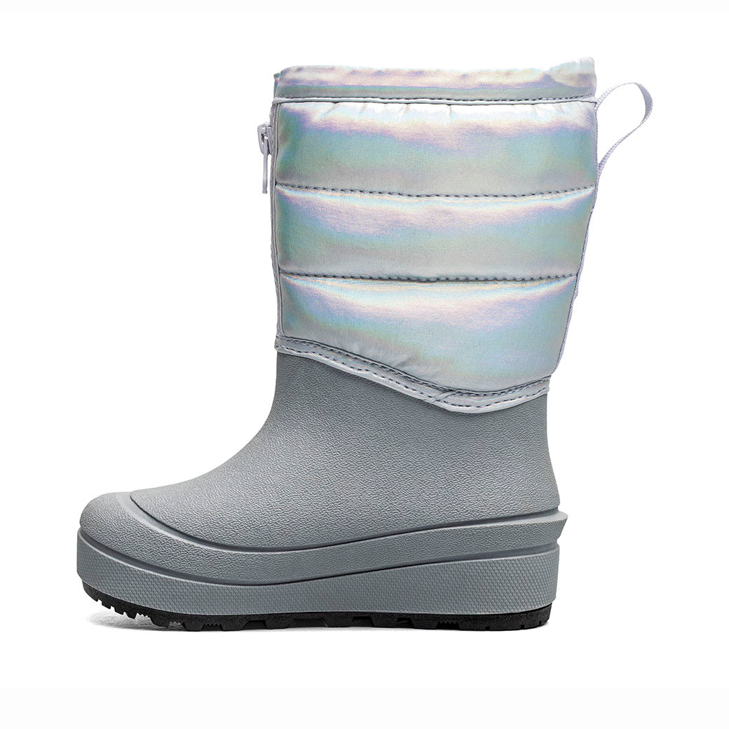 Big Girl Bogs Snow Shell Zip in Silver