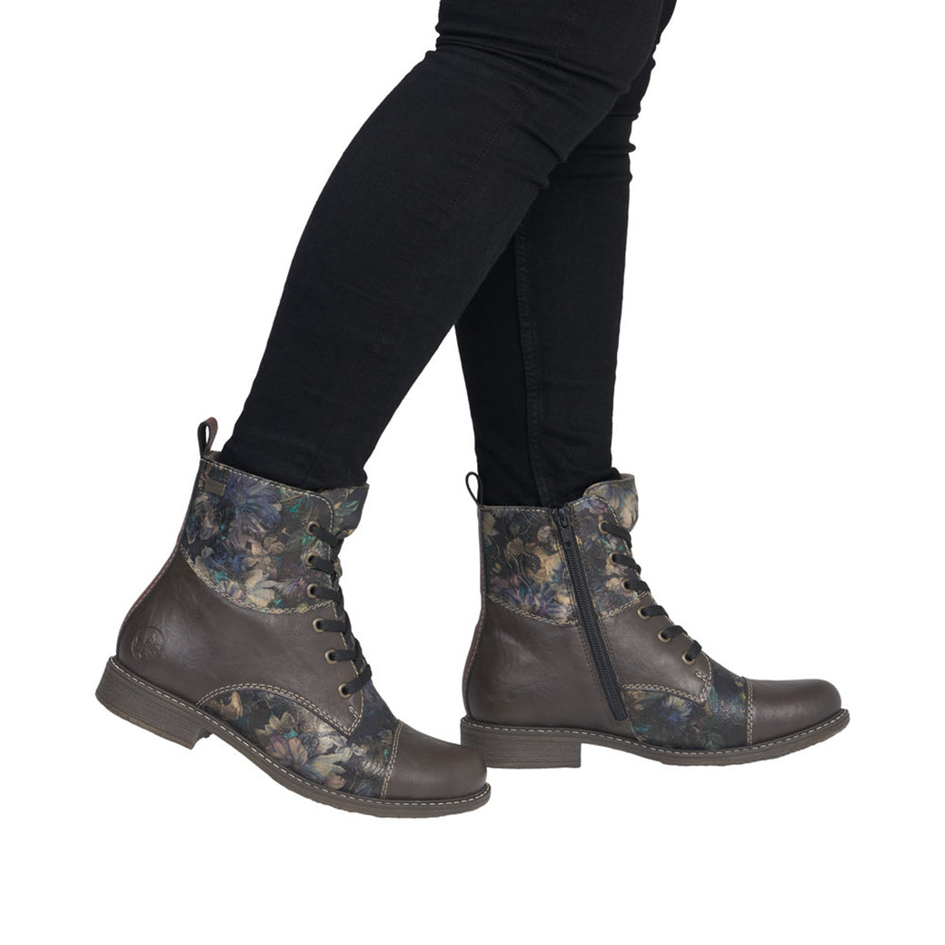 Rieker Ornella 00 Rancho/Schwarz-Pastell/Wine