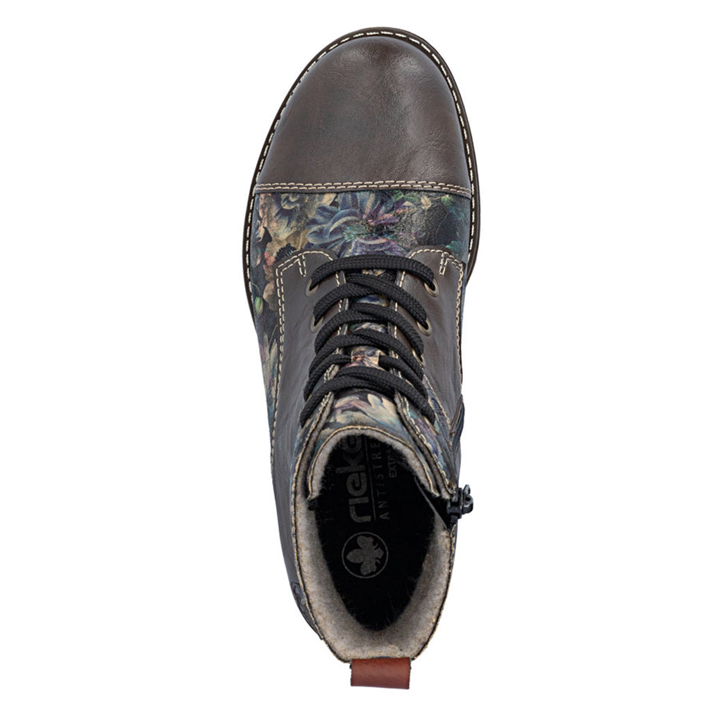 Rieker Ornella 00 Rancho/Schwarz-Pastell/Wine