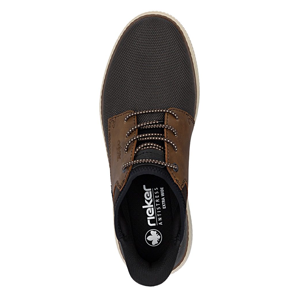 Mens Rieker Stan 57 in Schwarz-Braun/Noce – Lucky Shoes