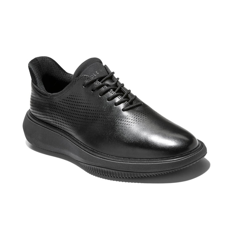Mens Cole Haan Grand Phaze Laser Quick-On™ Oxfords in Black/Black – Lucky Shoes
