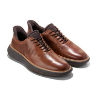 Mens Cole Haan Grand Phaze Laser Quick-On Oxfords in British Tan/Natural/Java