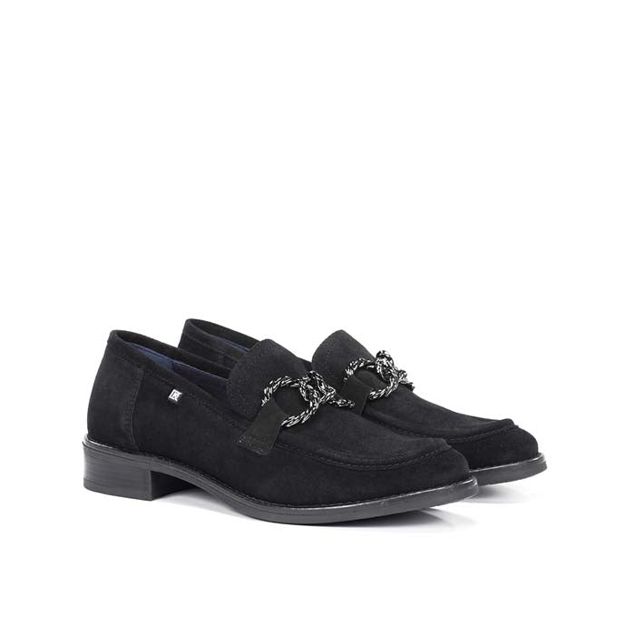 Womens Dorking Harvard Calf in Negro