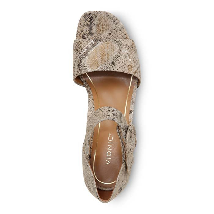 Y.S　(ウォルナット) Womens Vionic Chardonnay Snake in Oatmeal – Lucky Shoes