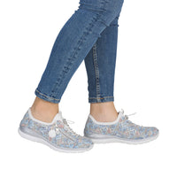 Womens Rieker Nikita 52 in Ice-Multi/White-Silver
