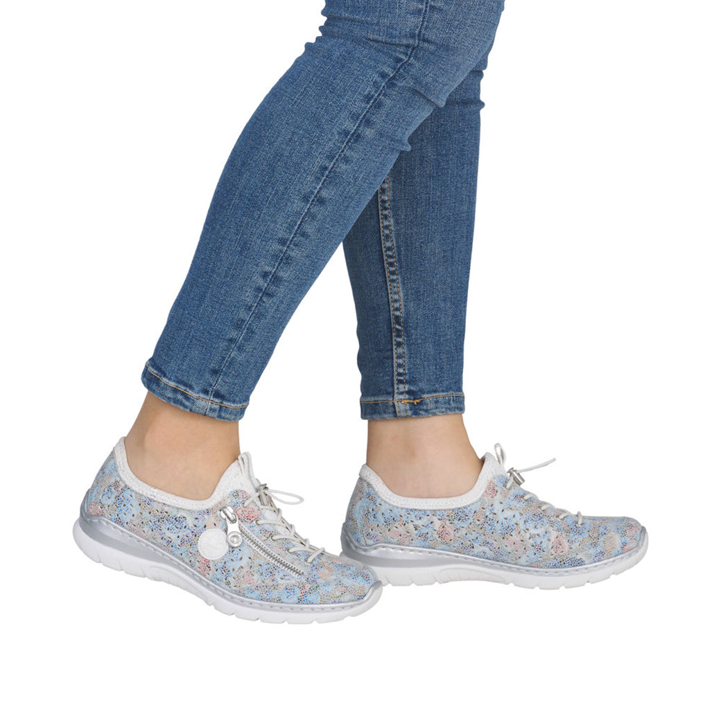 Womens Rieker Nikita 52 in Ice-Multi/White-Silver