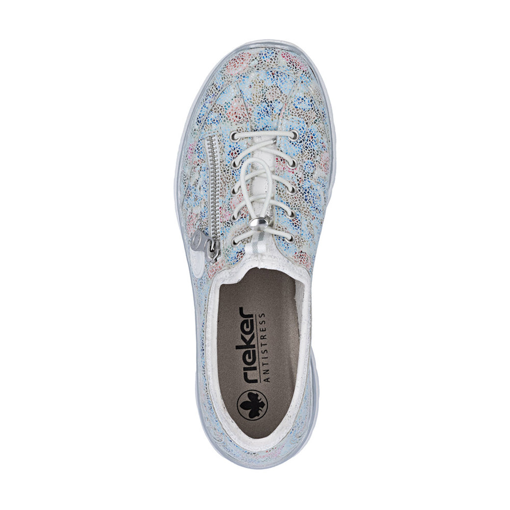 Womens Rieker Nikita 52 in Ice-Multi/White-Silver