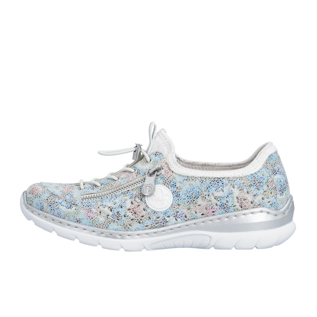 Womens Rieker Nikita 52 in Ice-Multi/White-Silver